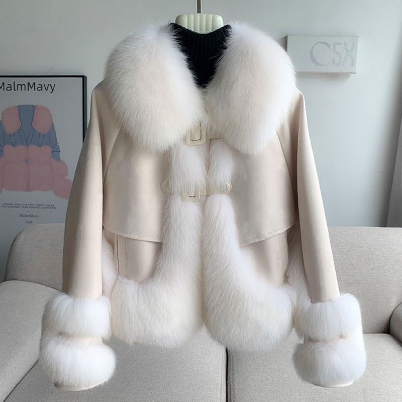 Veste courte et chaude d'hiver épaissie pour femme