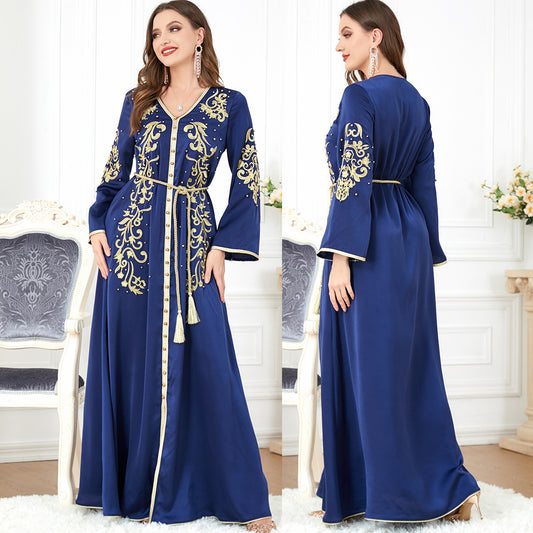 Robe à manches longues pour femme musulmane arabe