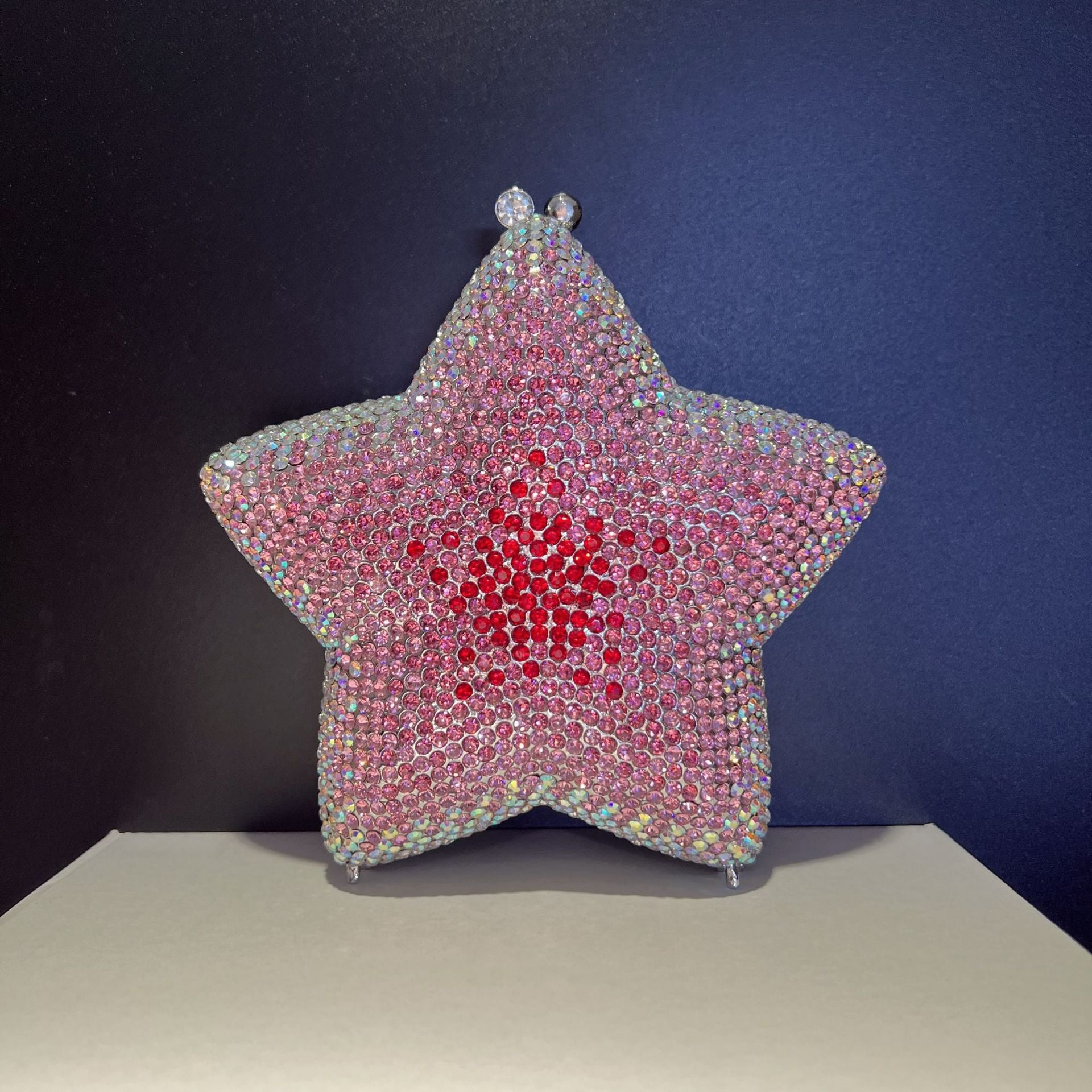 Little Star Studded Full Diamond Handbag with Colorful Gradient