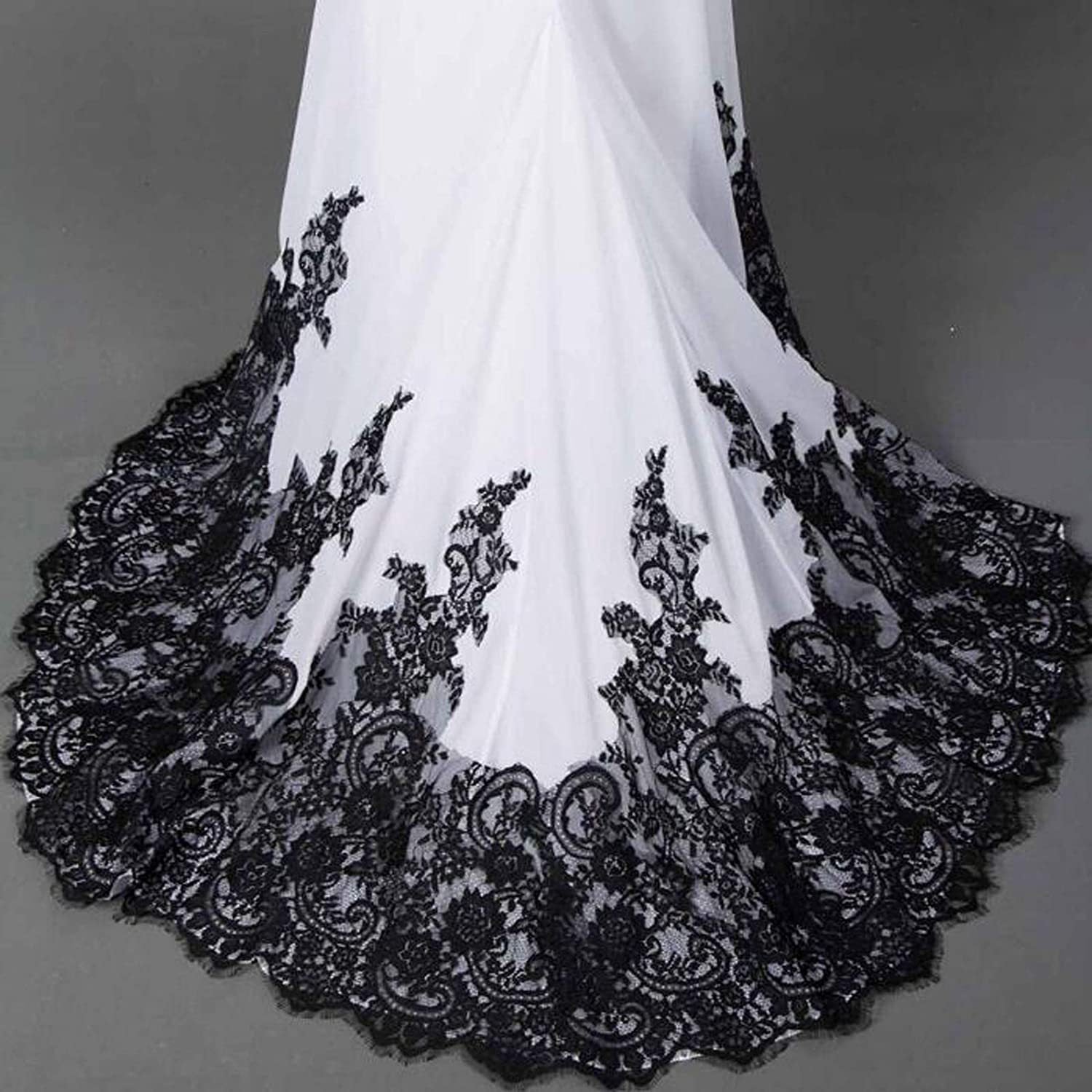 Slim White Lace Mermaid Tail Wedding Dress