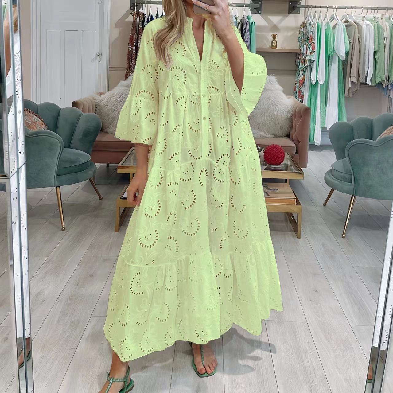 Robe longue sexy de style français pour femme