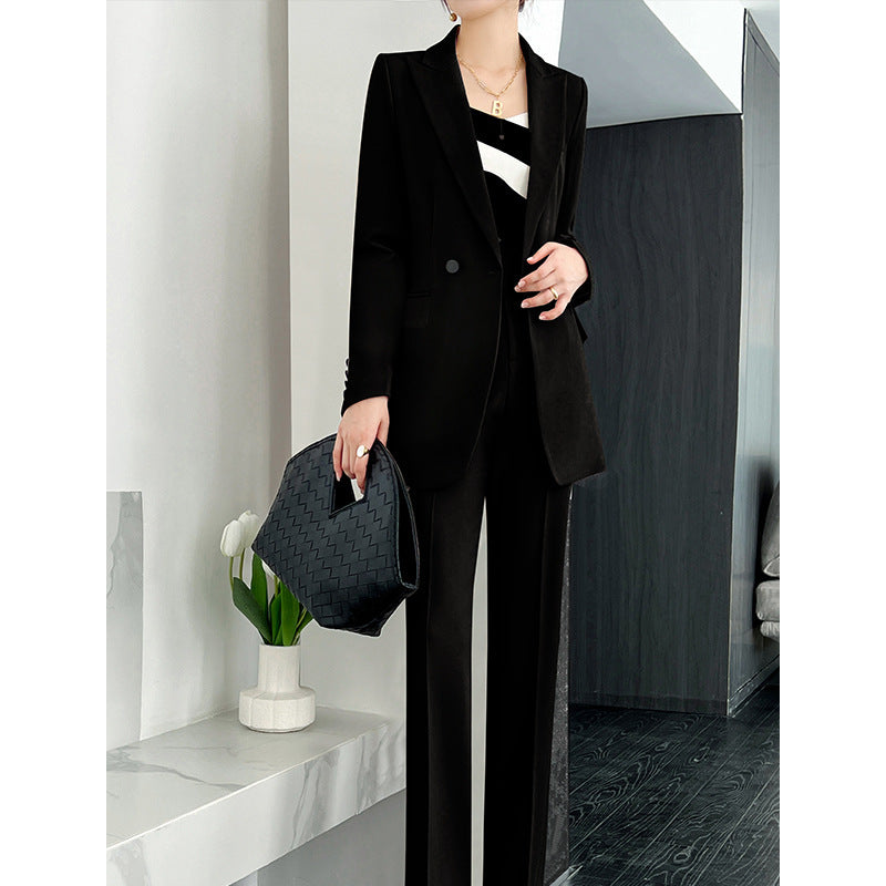 Ensemble deux pièces haut de gamme avec pantalon large