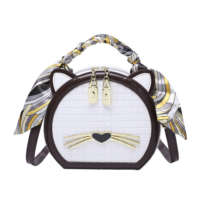 Women's New Versatile Texture Cute Cat Messenger Bag