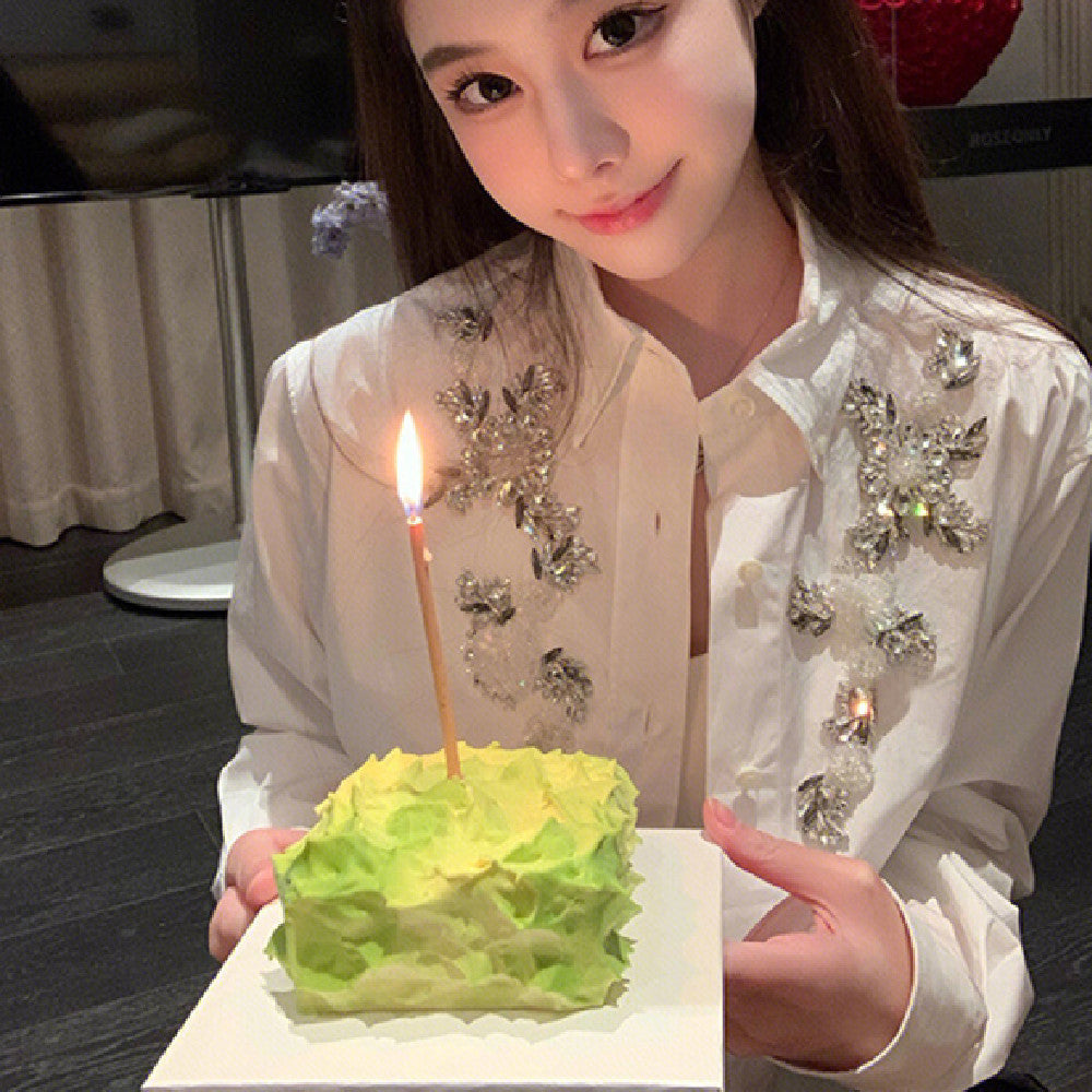 Women's Fashion Heavy Industry Nailed Beaded Top