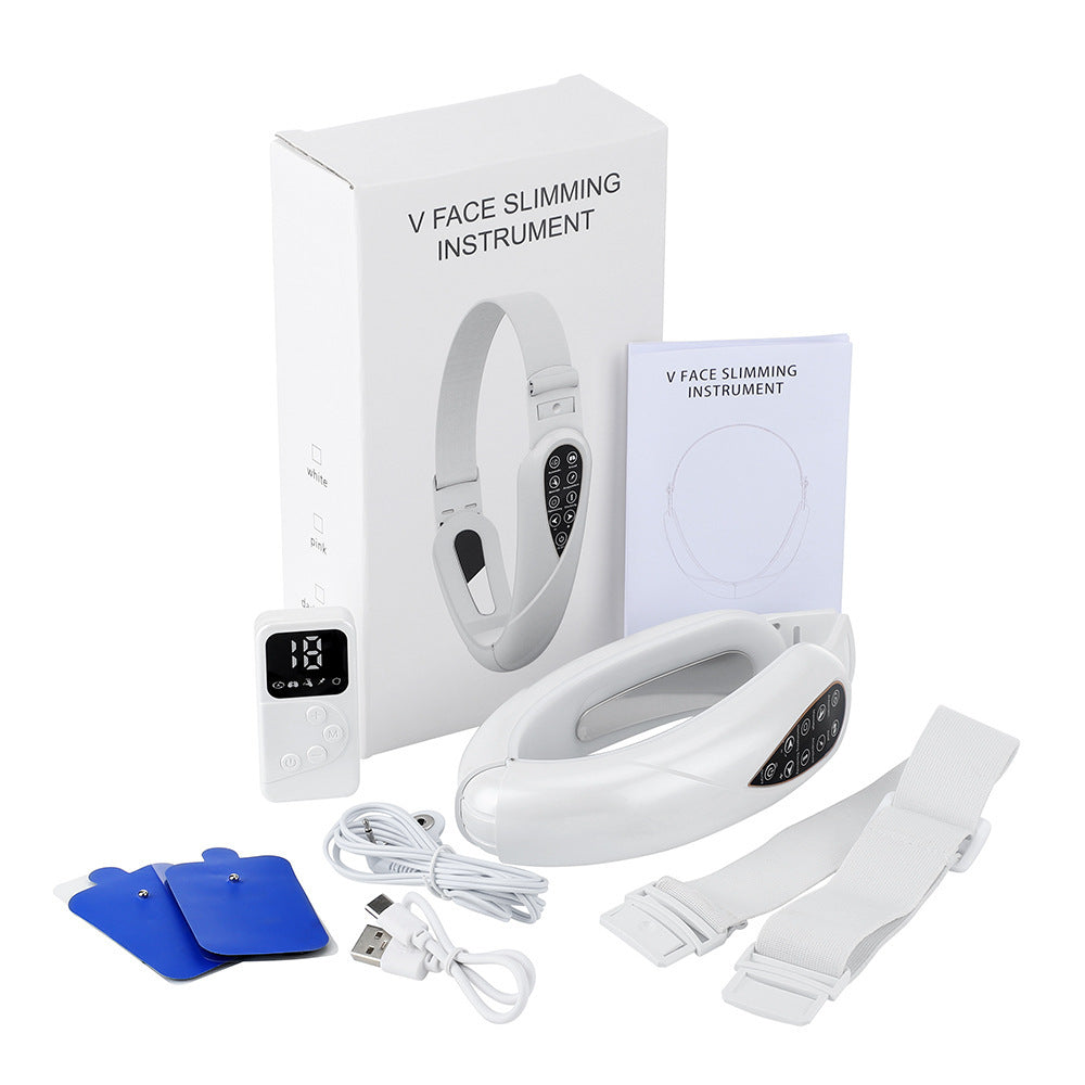 EMS Compact V-Face Lifting Massager with TENS Microcurrent and Remote Control
