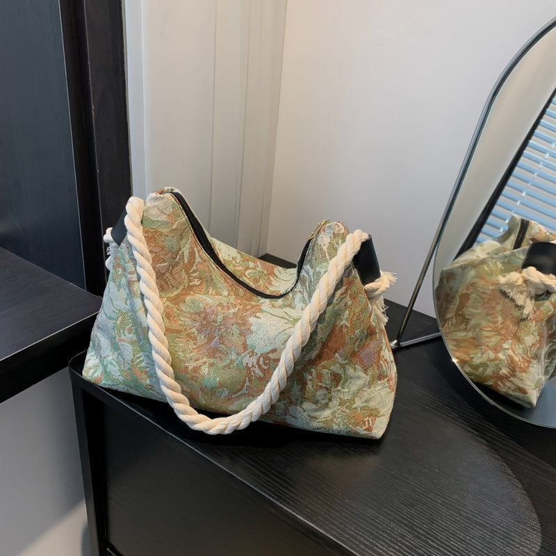 Leopard Print Large Capacity Crossbody Shoulder Bag for Women