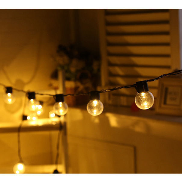 مصابيح كروية خارجية تعمل بالطاقة الشمسية LED بتصميم عتيق G45 مقاومة للماء