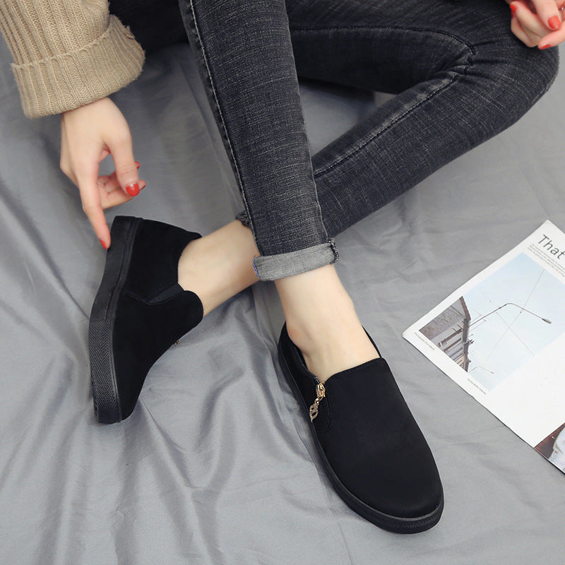 New Style Single Shoes Women Round Toe Flat Canvas Casual Shoes