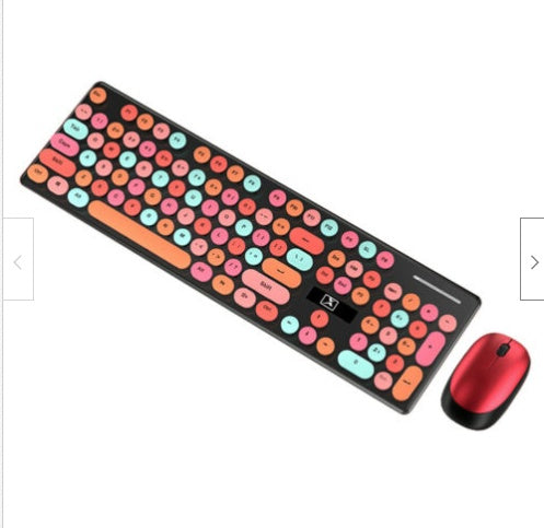 Wireless Punk Keyboard and Mouse Set with Backlight and 1600DPI Optical Mouse