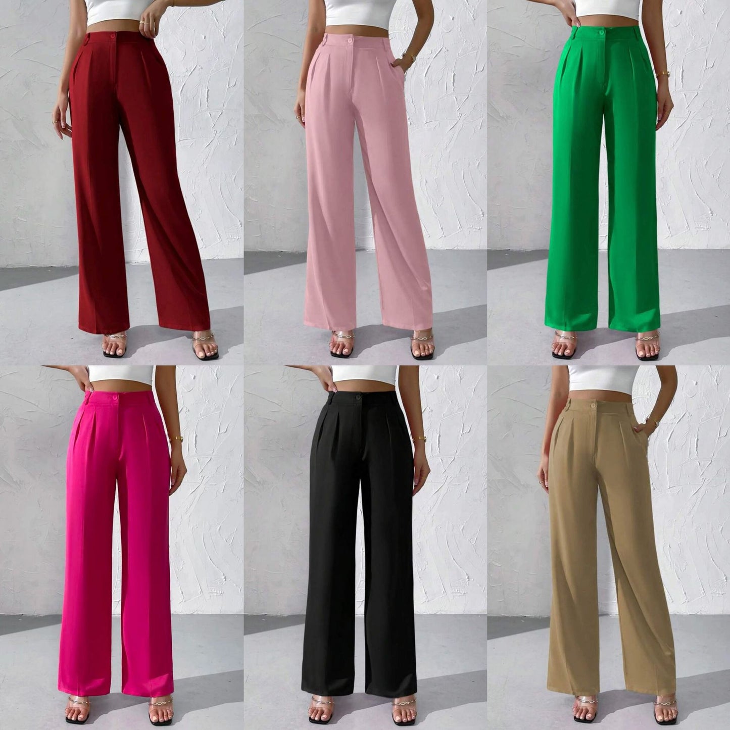 Women's Elegant Solid Color Suit Pants Polyester Micro Elasticity S-XXL