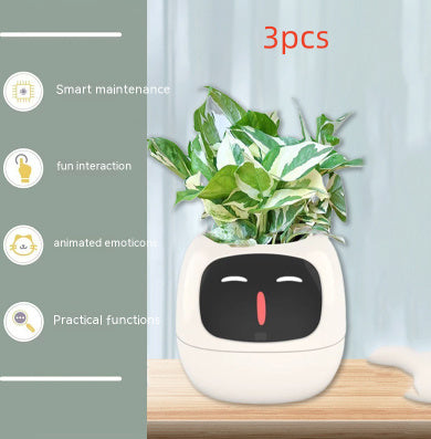 Smart Planter with 7 Sensors & AI Chips for Easy, Fun Plant Care – Over 49 Expressions