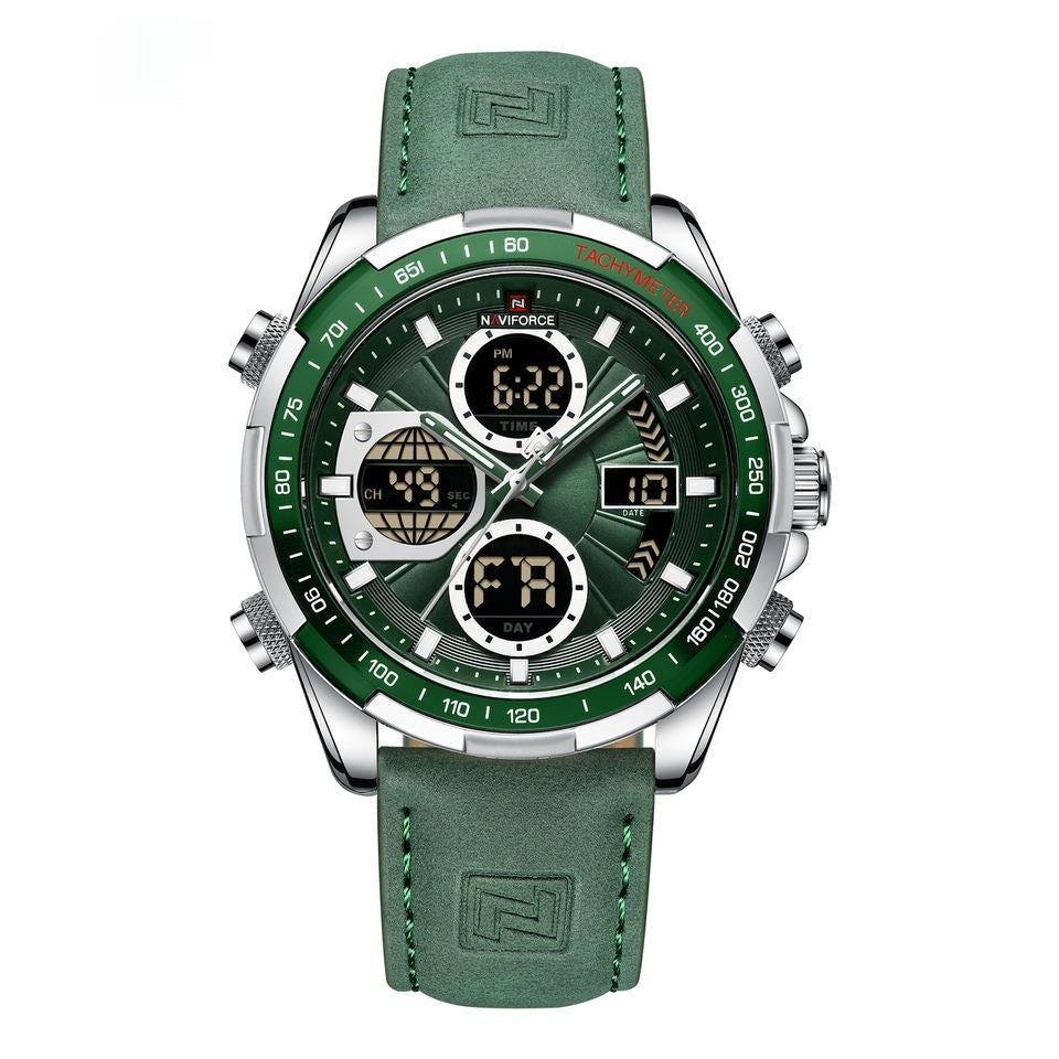 Men's 46mm Multi-Function Watch with Stainless Steel Strap