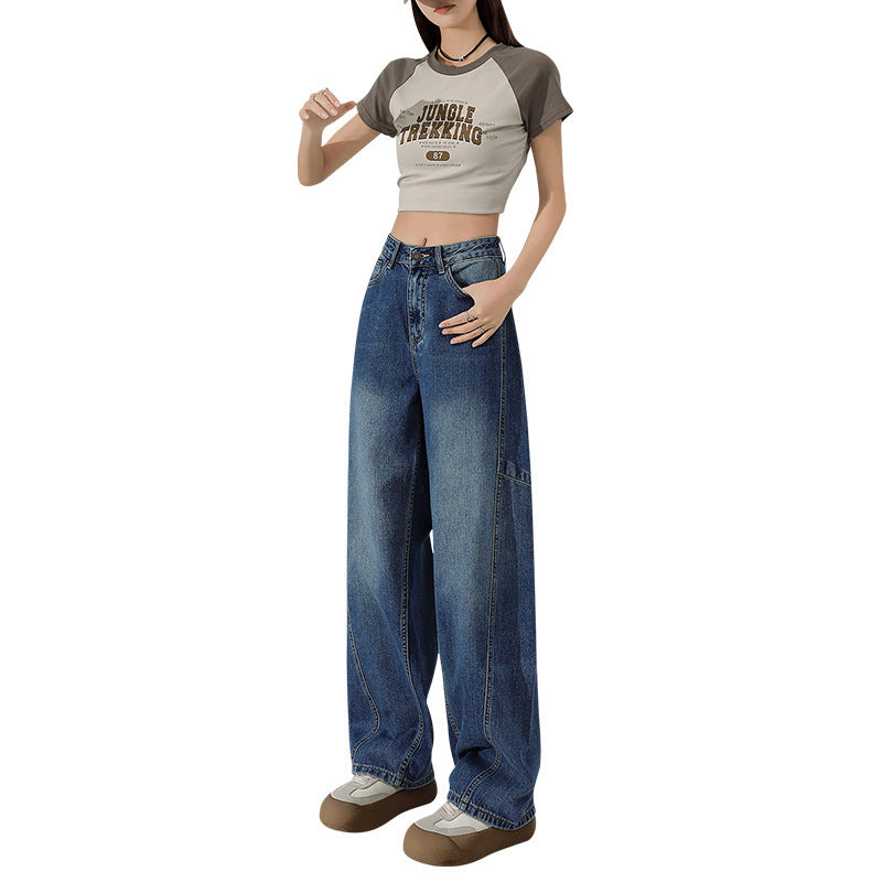 Jean Large Taille Haute Ample pour Femme
