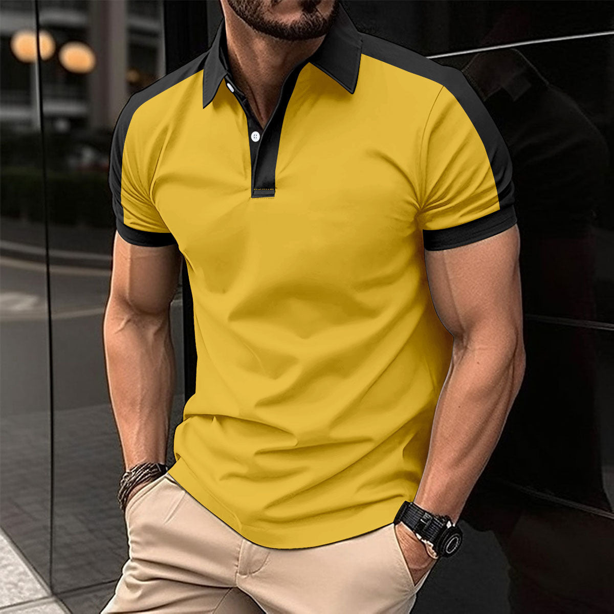 Men's Short Sleeve Summer Casual Business Polo Shirt