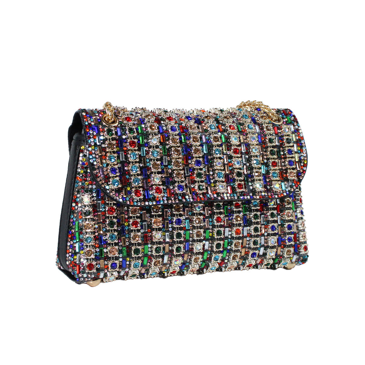 Fashion Diamond-Embedded Crossbody Dinner Bag with Hand Carrying