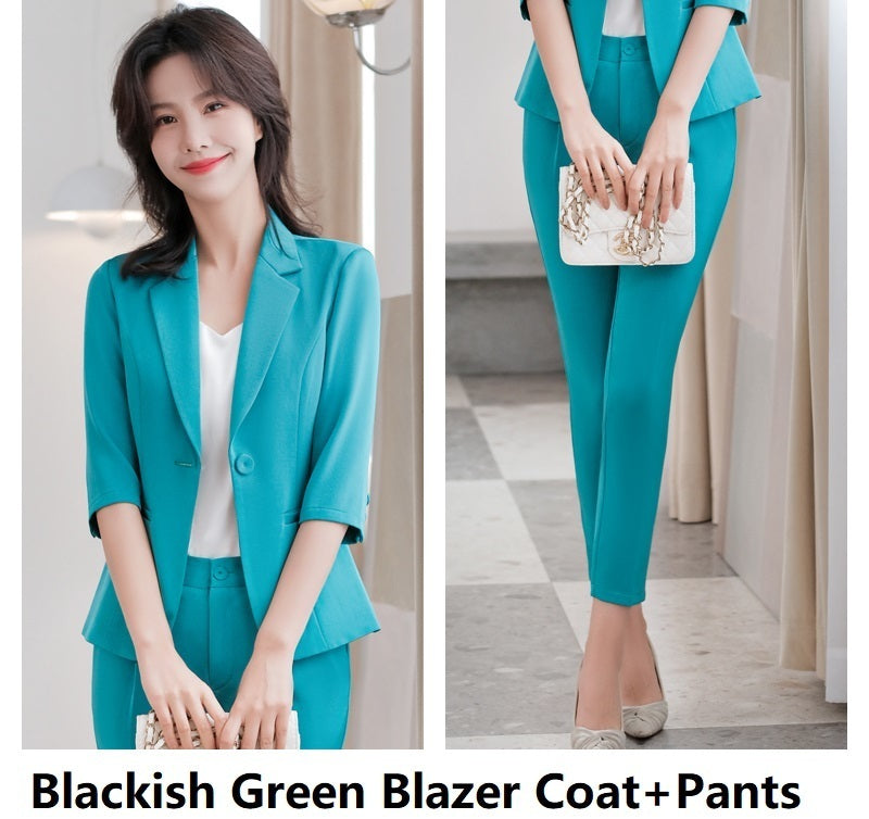 Veste de costume unie pour femme avec manches