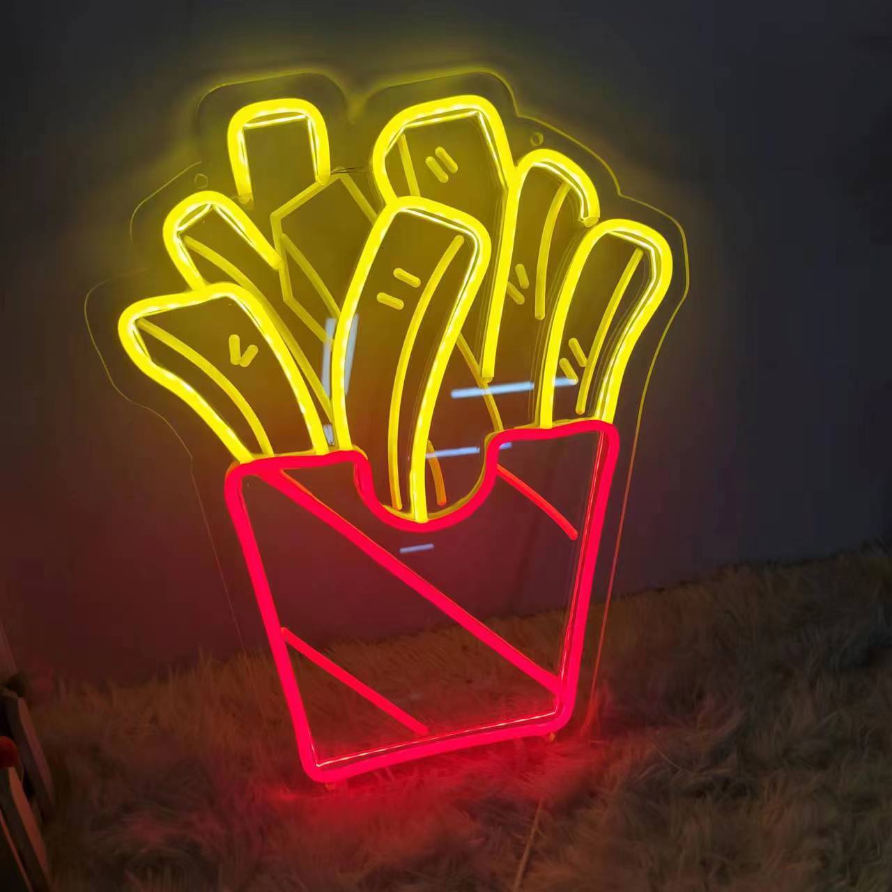Enseigne néon LED Hamburger Pizza