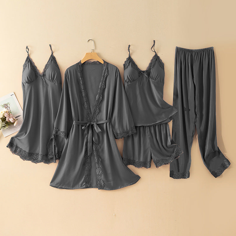 طقم بيجامة شورت نسائي بحمالات مبطنة للمنزل مقاس M-XL