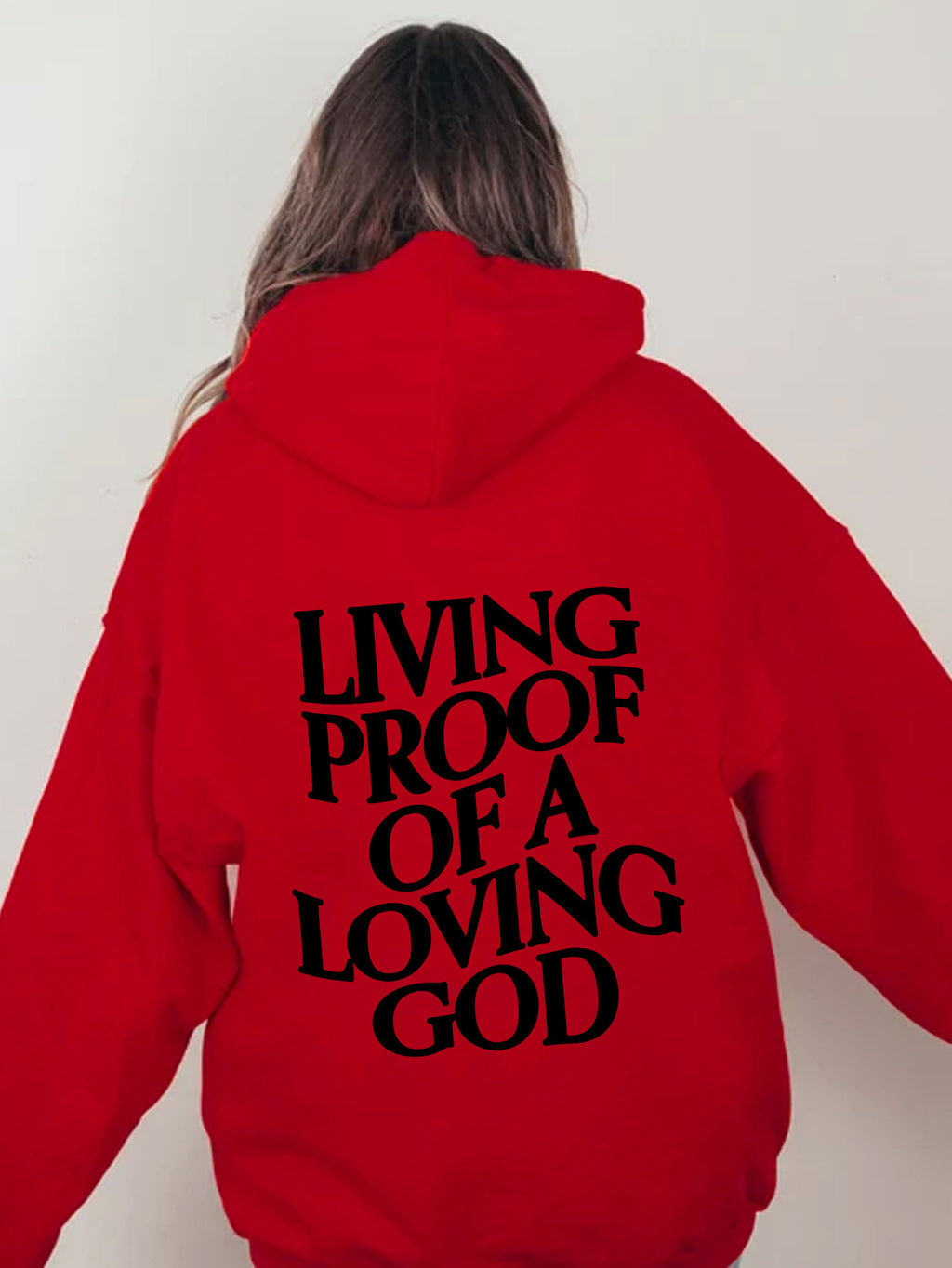 Sweat à capuche brossé en polyester pour femme Couleurs unies S-XXL
