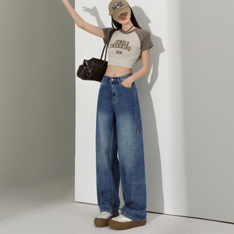 Jean Large Taille Haute Ample pour Femme