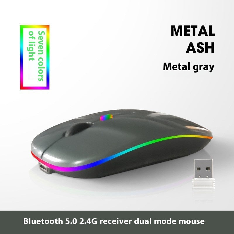 Glowing Bluetooth Self-Charging Mute Mouse