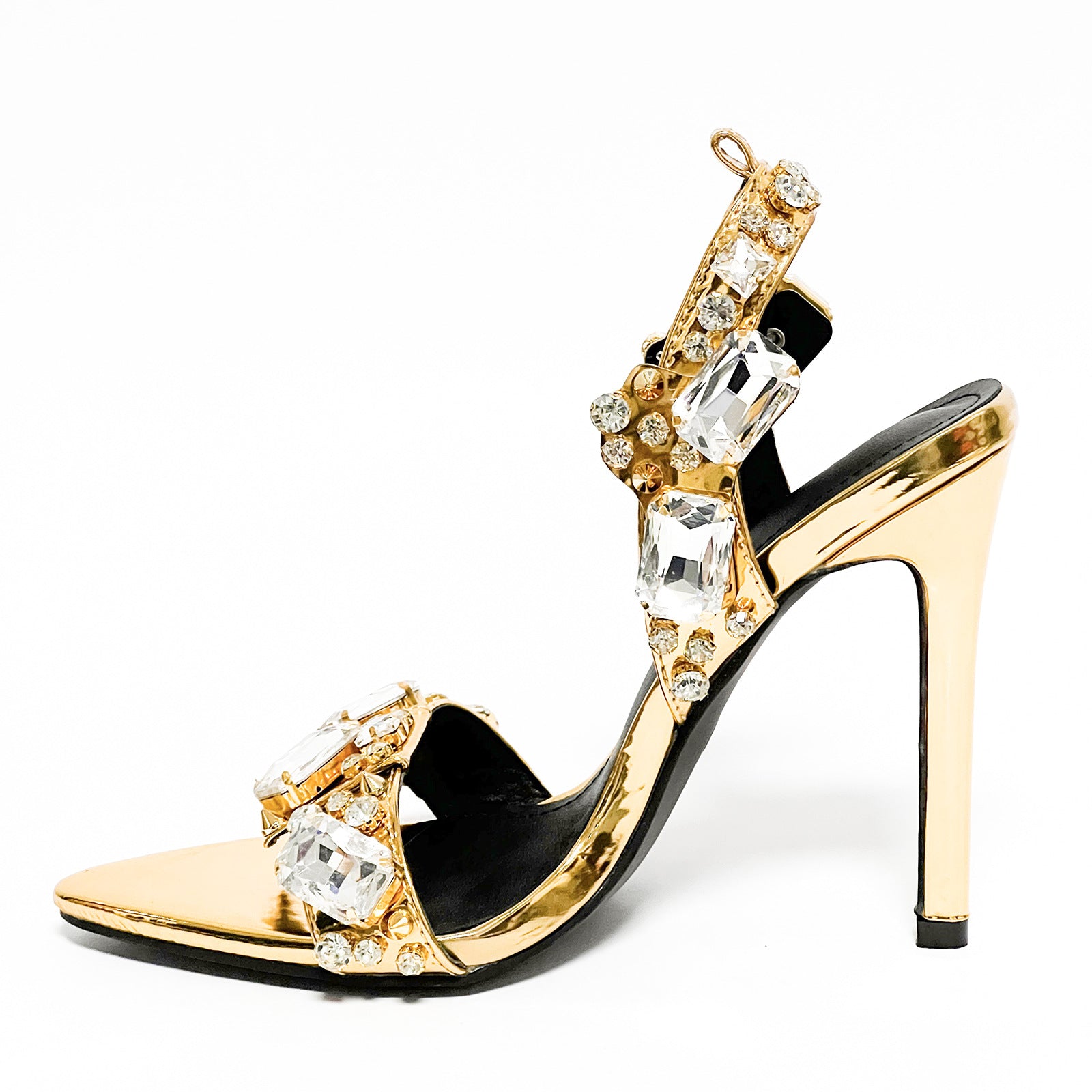 Women's Rivet Rhinestone Stiletto Heels in Multiple Colors & Sizes