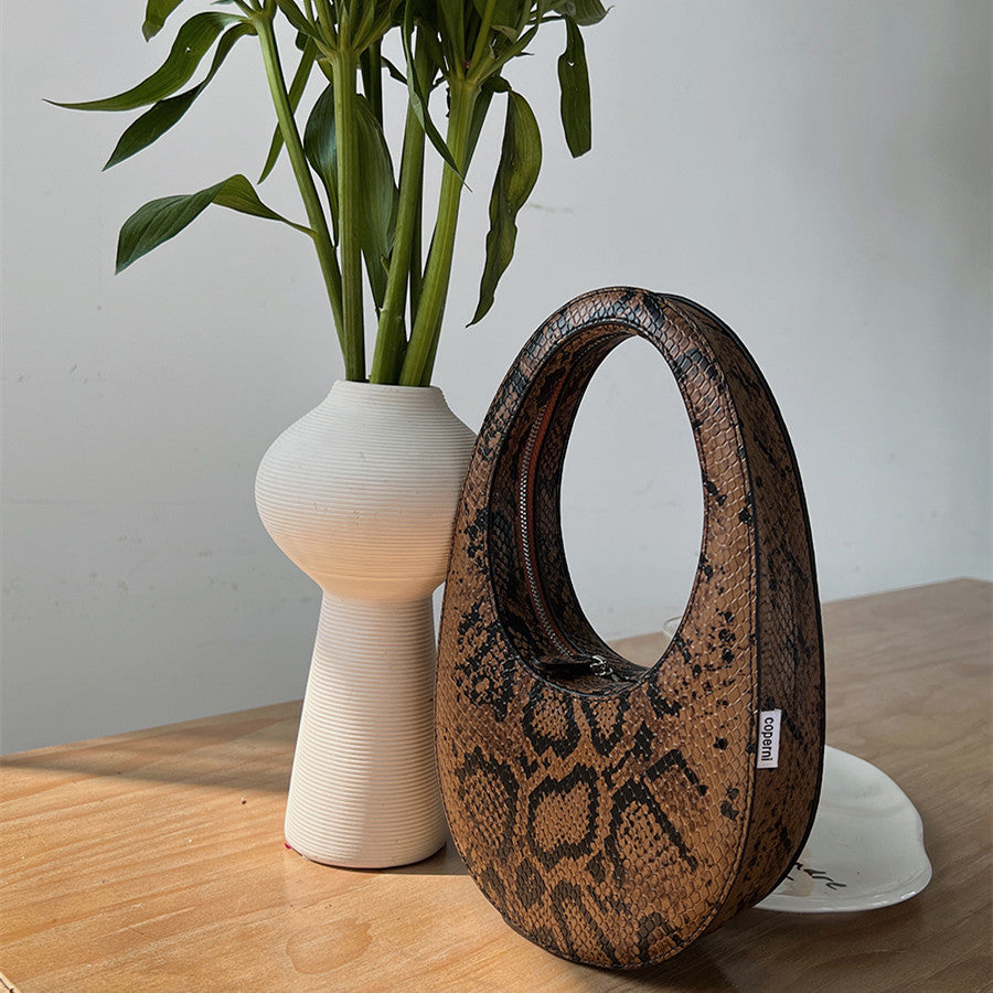 Women's Fashion Casual Snake Print Clutch Bag