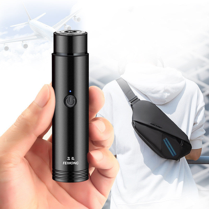 Mini rasoir électrique portable rechargeable avec tondeuse à double lame