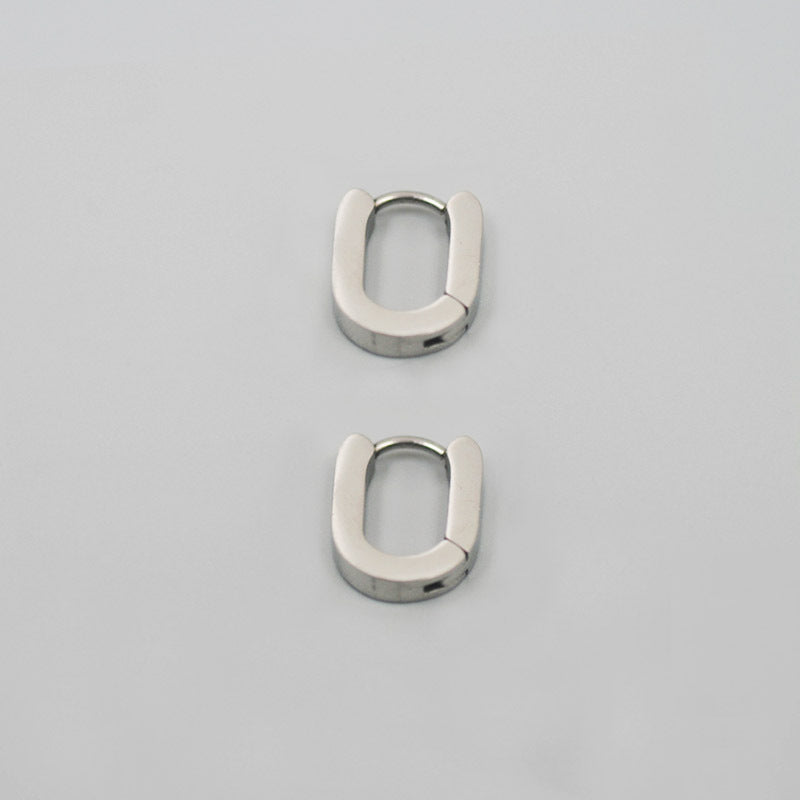 Hip Hop Street Ear Studs Men Hiphop Geometric Earrings