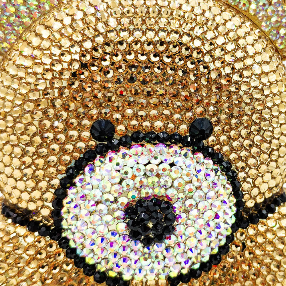Fashion Bear Shape Rhinestone Party Banquet Bag 11x4x6CM PU