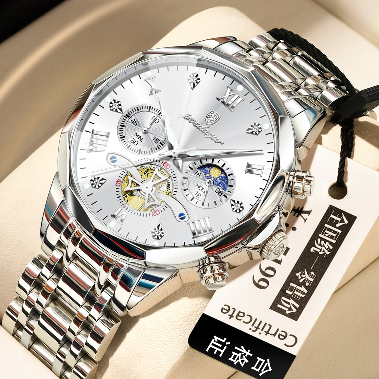 Waterproof Luminous High-End Multifunctional Men's Alloy Quartz Watch