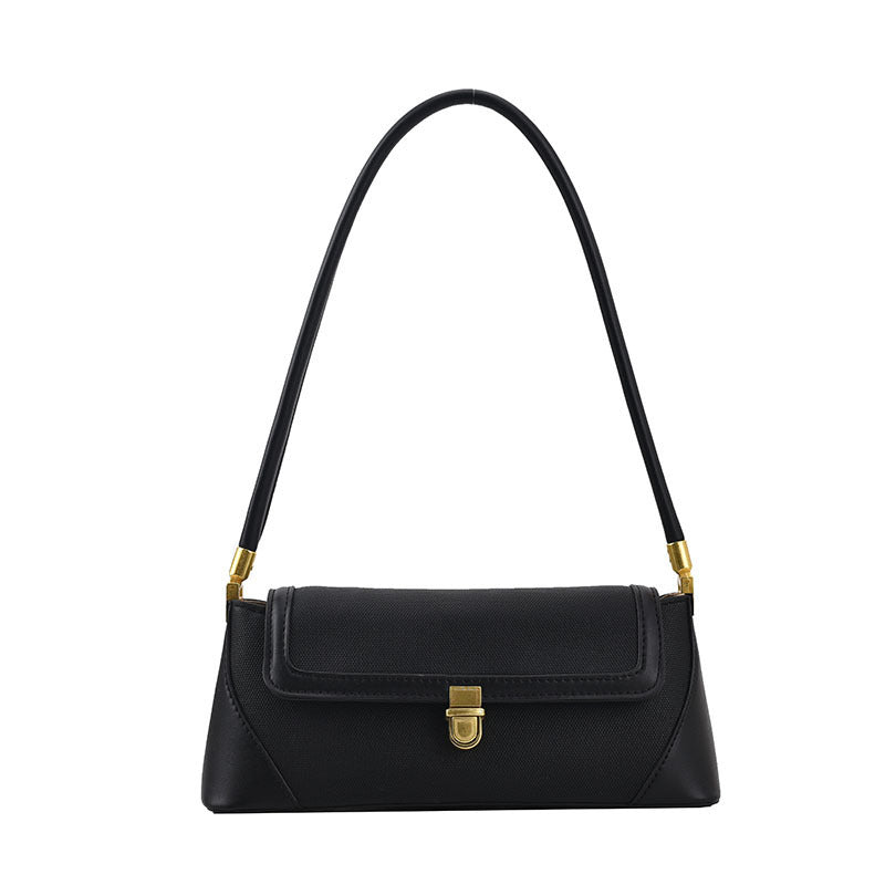 Frosted Color Matching Houndstooth Fashion Baguette Bag for Women