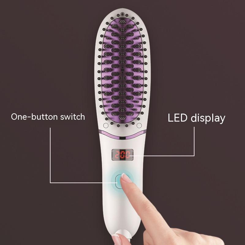 Peigne Lisseur Électrique à Ions Négatifs avec Écran LED 25cm