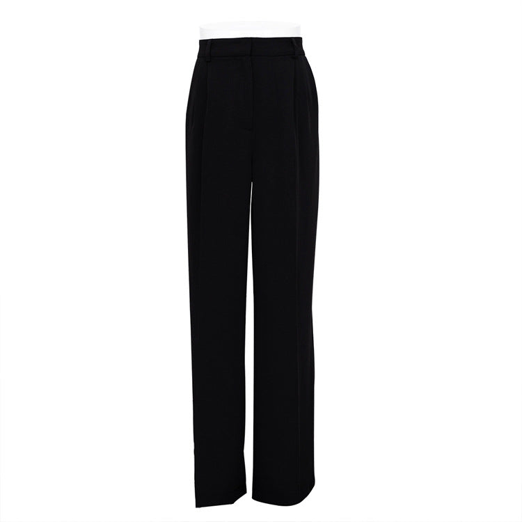 High Waist Loose Commuter Trousers in Klein Blue