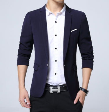 Men's Casual Slim Fit Office Blazer Cotton Blend