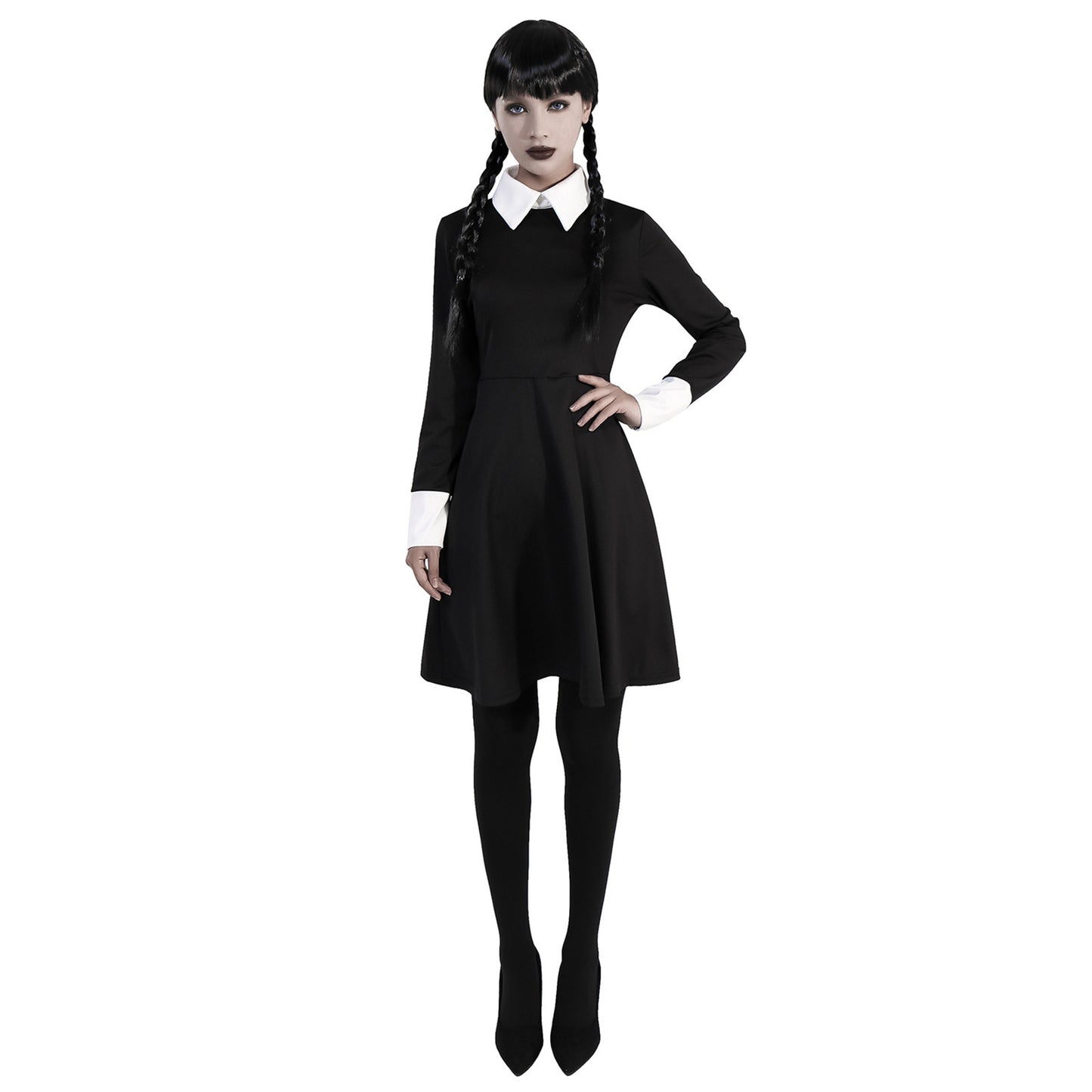 Women's Dark Retro Black Polyester Halloween Dress