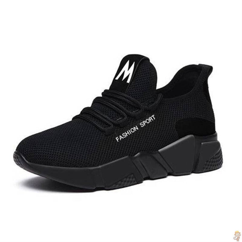 Women's Casual Thick Heel Lace-Up Peas Sneakers