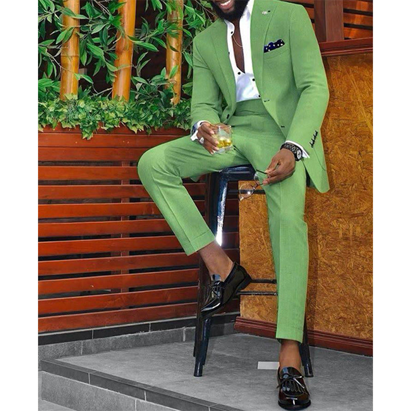 Men's Modern Two-Piece Nylon Suit for Spring & Autumn