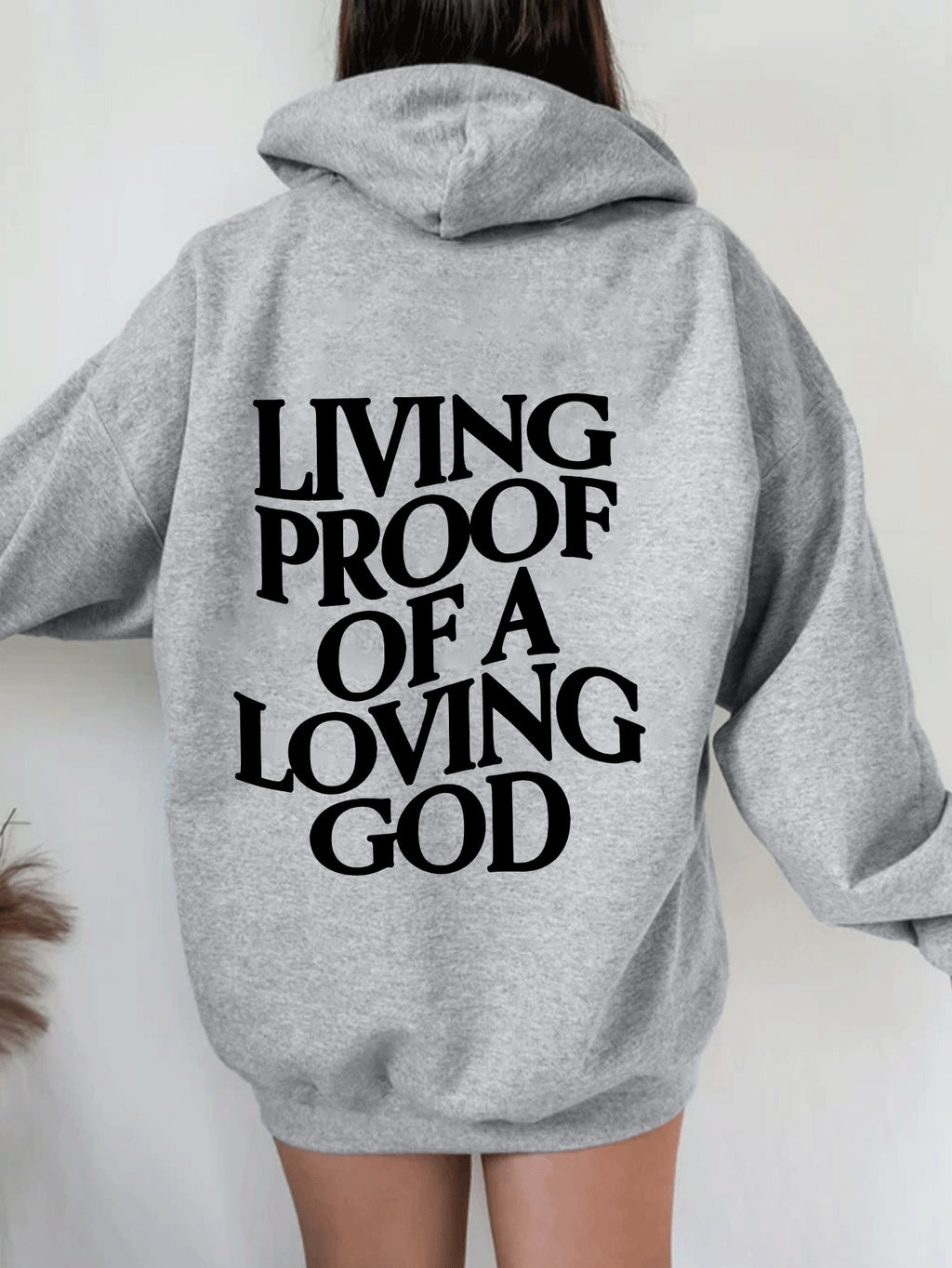 Sweat à capuche brossé en polyester pour femme Couleurs unies S-XXL