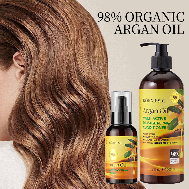 Huile capillaire légère et lissante à l'huile d'argan marocaine KORMESIC 110 ml - Soin complet