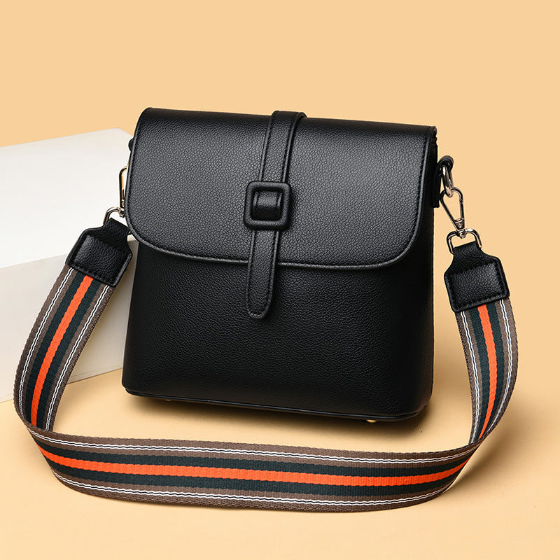 Sac à bandoulière en cuir véritable pour femme 19x20x9cm