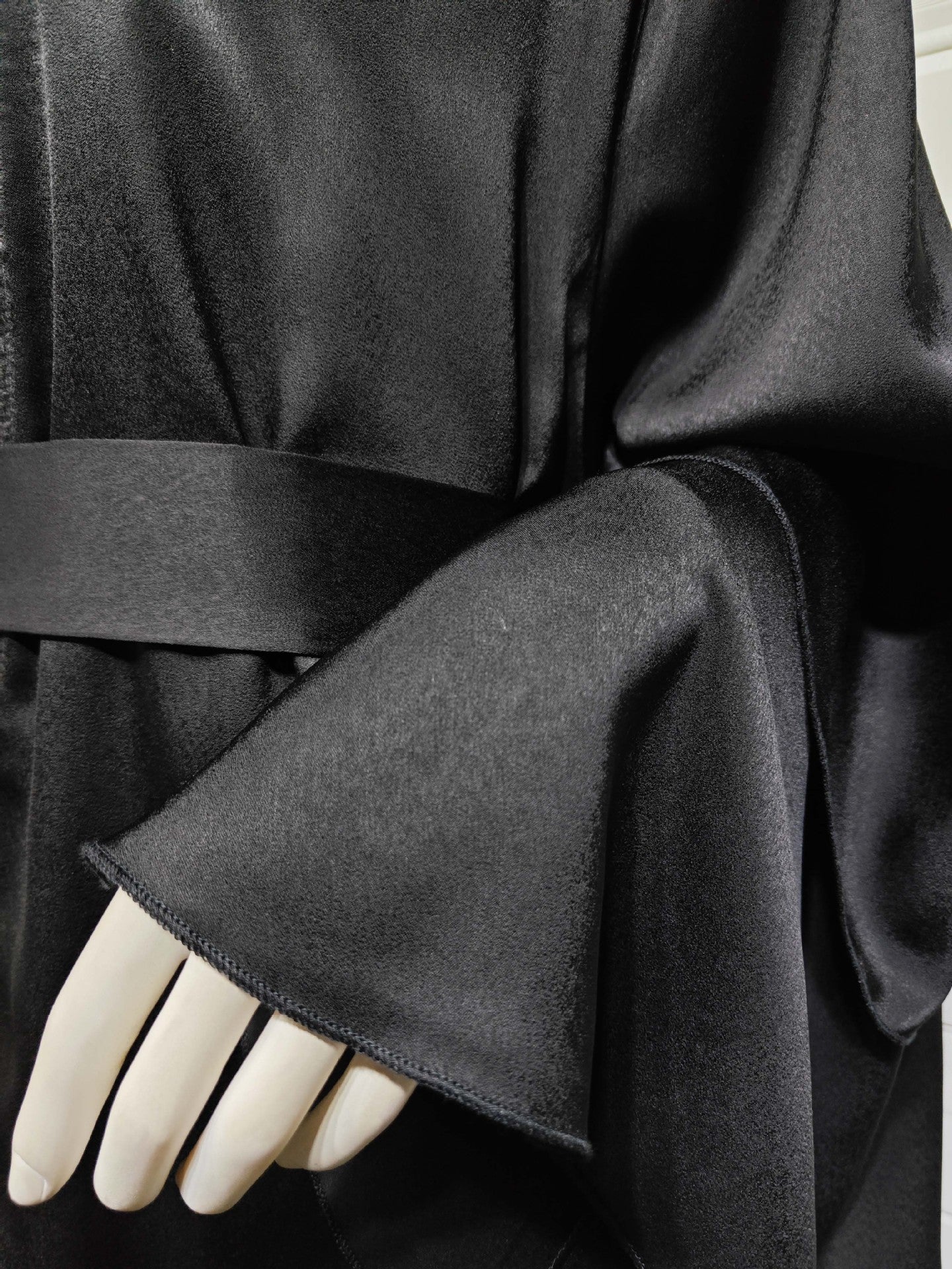 Robe abaya unie, vêtement d'extérieur cardigan, style musulman