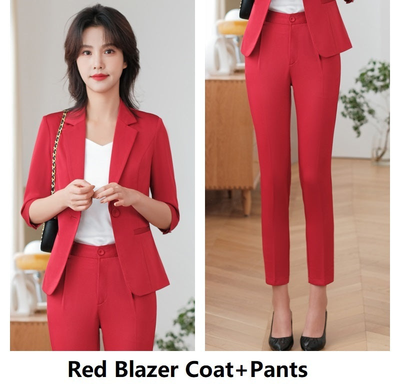 Veste de costume unie pour femme avec manches