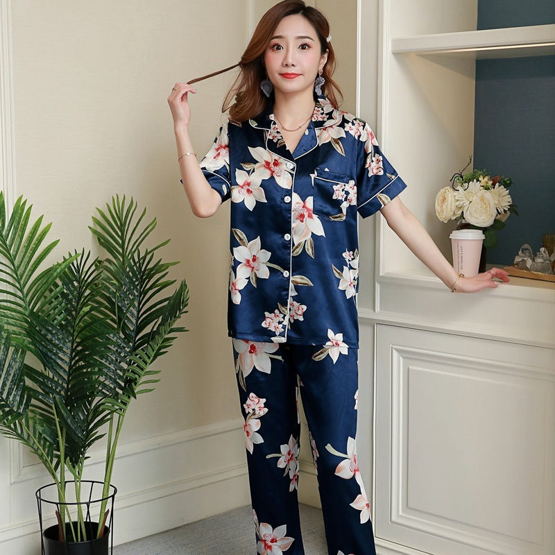 Ensemble de pyjama en rayonne pour femme avec short et pantalon