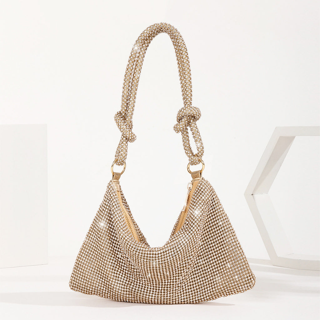 Pochette de soirée pour femme incrustée de strass et diamants, 26x16cm, Plusieurs coloris