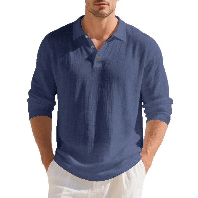 Casual Business Men's Long Sleeve Shirt for Spring and Autumn
