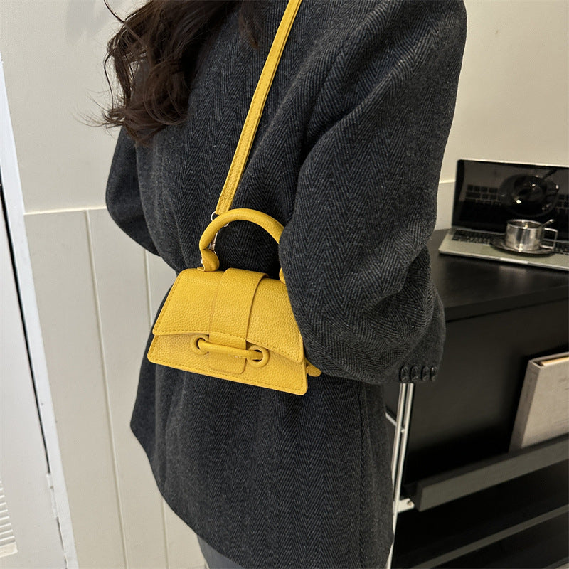 Commuter Western Style Solid Color Shoulder Bag