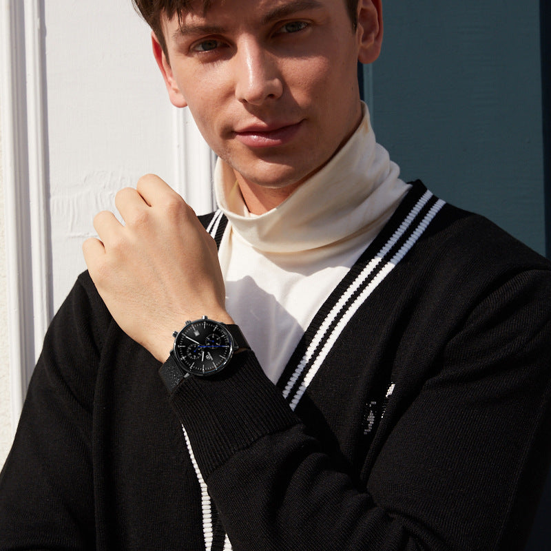 ساعة كوارتز رياضية رجالية مضيئة ومقاومة للماء