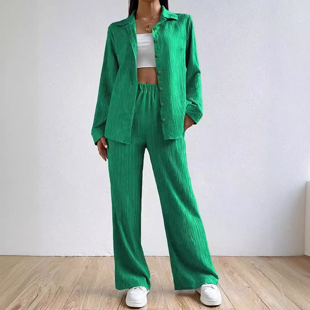 Drawstring Trousers Two-Piece Casual Suit
