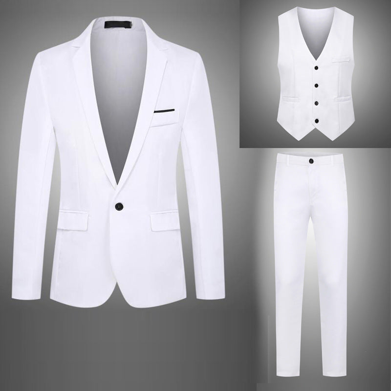 Ensemble de costume décontracté avec gilet pour homme